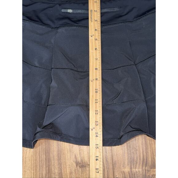 Lululemon Pace Rival Skirt Skort Women's 12 Black Lined Running Tennis - Picture 8 of 8